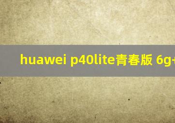 huawei p40lite青春版 6g+128g